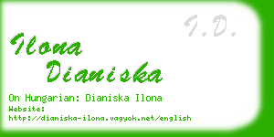 ilona dianiska business card